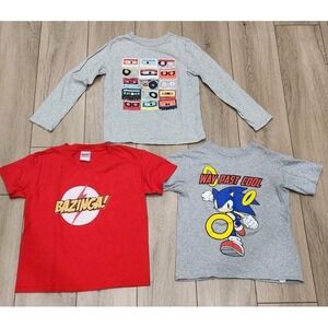 3 Kids‎ Graphic Tees Shirts Sega Sonic Bazinga Big Bang Gap Tapes Size Small (7)